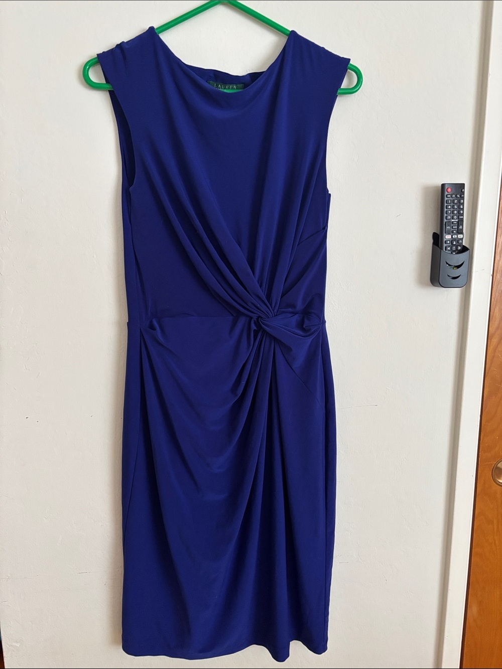 Ralph Lauren Navy Blue Sleeveless Stretch Sheath
